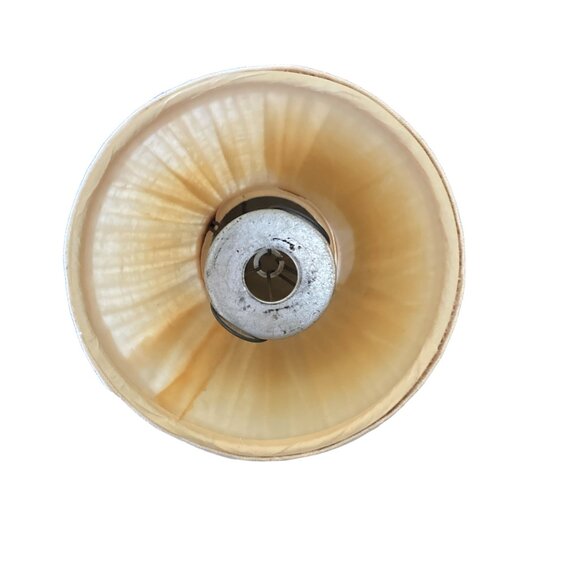 Andrea by Sadek Brass Mini Wood Base Pineapple Lamp with Shade 11.5 in - Picture 6 of 13